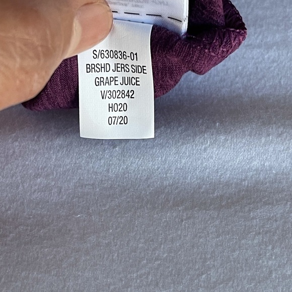 Gap fit brushed tech jerseys pullover sweatshirts side tie hoodie purple size L - Picture 12 of 14